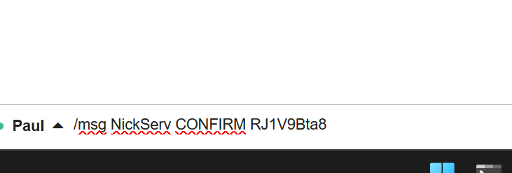 Saisie de la commande CONFIRM