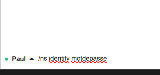 Commande identify NickServ